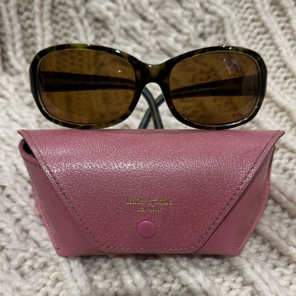 Kate Spade Tortoise Sunglasses FRAMES Only with Mauve Case
